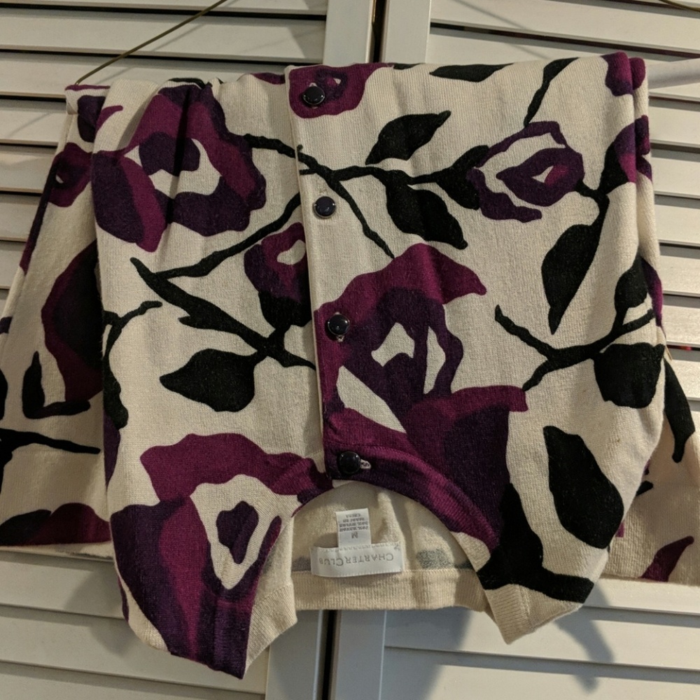 Flowered cardigan